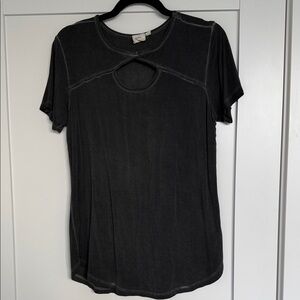 White Crow Charcoal Cutout Tee